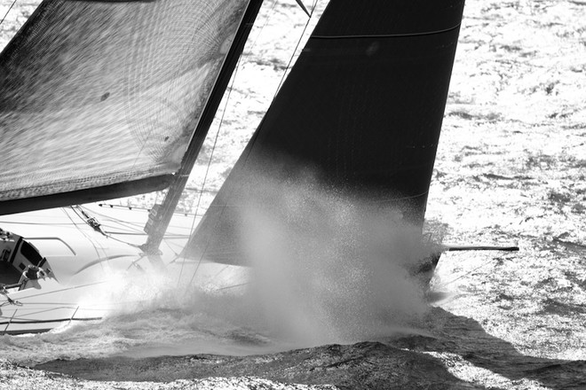 Hugo Boss powering through the waves in the  Artemis Challenge 2011 © Lloyd Images http://lloydimagesgallery.photoshelter.com/